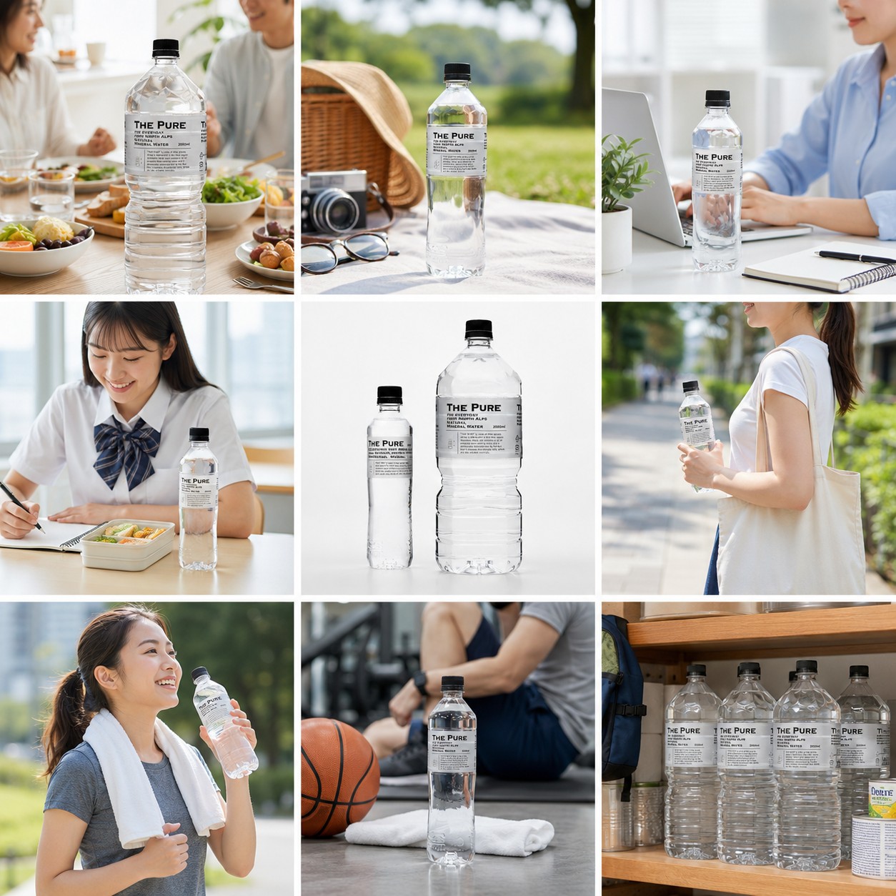 送料無料 1ケース ラベルレス 天然水 THE PURE ザ ピュア 北アルプスの