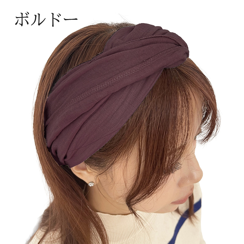 7wayアレンジヘアターバン チョコブラウン ターバンスタイル ヘアバンド メンズ レディース サイズ調整 ターバン Wガーゼ