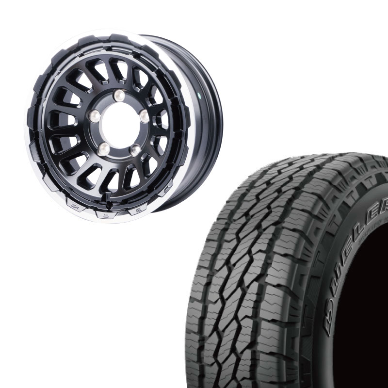 DUELER 215/70R16 BRIDGESTONE A/T 002 OWL(ホワイトレター)&UNIONRIM