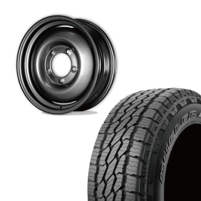 Bridgestone DUELER A/T 16インチホイールセット DUELER 215/70R16 BRIDGESTONE A/T 002 OWL(ホワイトレター)&オールド
