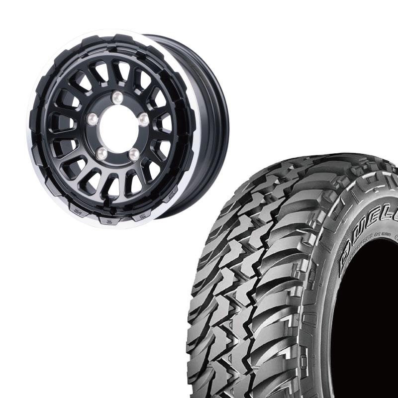DUELER 225/75R16 BRIDGESTONE M/T 674 OWL(ホワイトレター)&UNIONRIM 