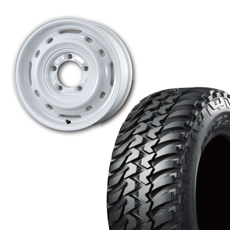 DUELER 185/85R16 BRIDGESTONE M/T 674 BL(ブラックレター)&UNIONRIM