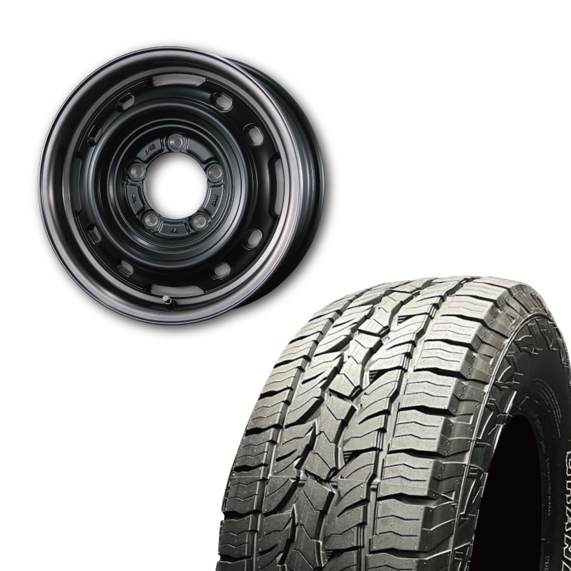 GRANDTREK 225/70R16 DUNLOP AT5 OWL(ホワイトレター)&UNIONRIM TX 16