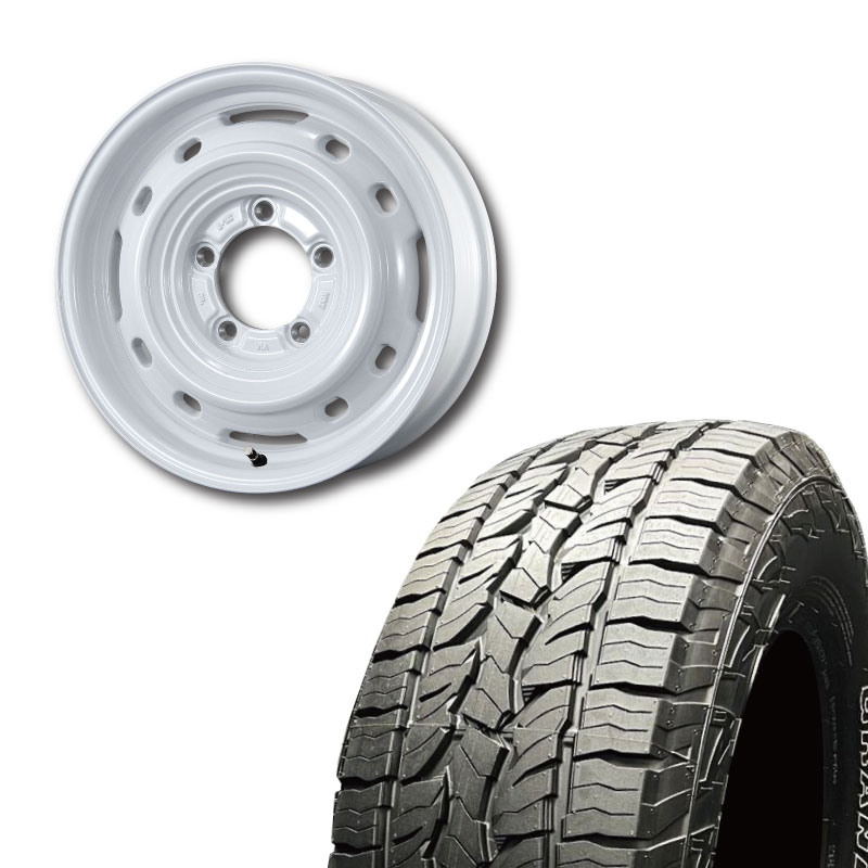 GRANDTREK 225/70R16 DUNLOP AT5 OWL(ホワイトレター)&UNIONRIM TX 16