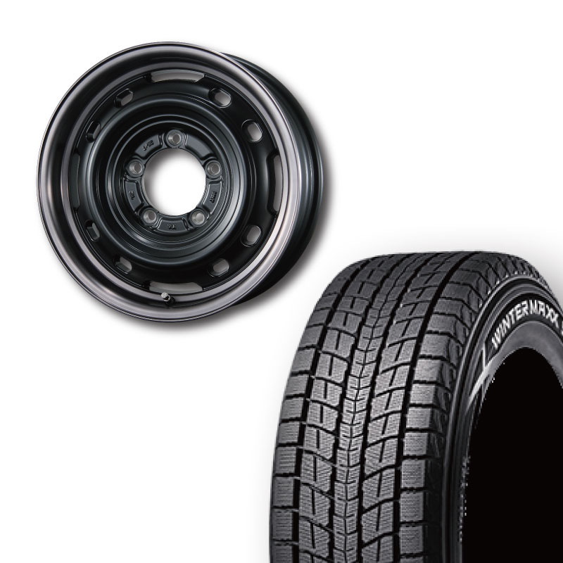 WINTER MAXX 215/70R16 DUNLOP SJ8+&UNIONRIM TX 16×6J ±0 139.7 5H MB 