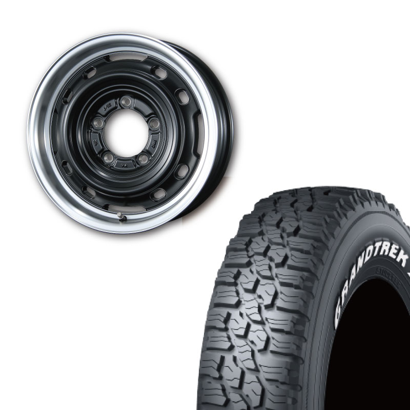 GRANDTREK 215/70R16 DUNLOP XS1 WL&UNIONRIM TX 16×5.5J +20 139.7 5H
