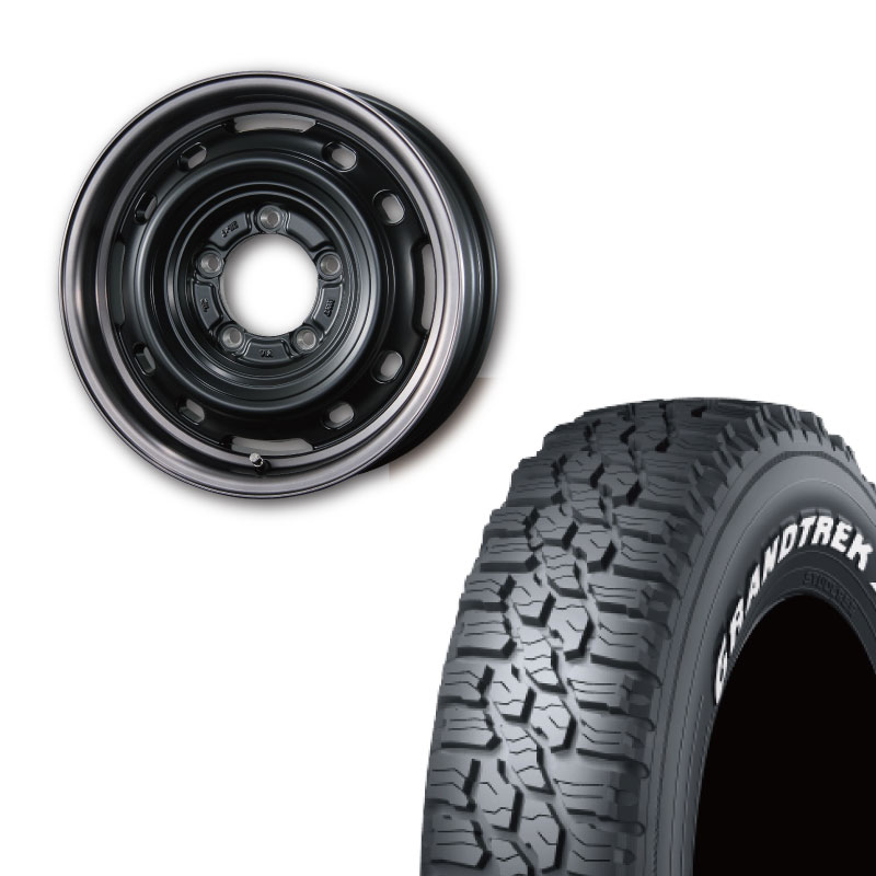 GRANDTREK 185/85R16 DUNLOP XS1 WL&UNIONRIM TX 16×5.5J +20 139.7 5H