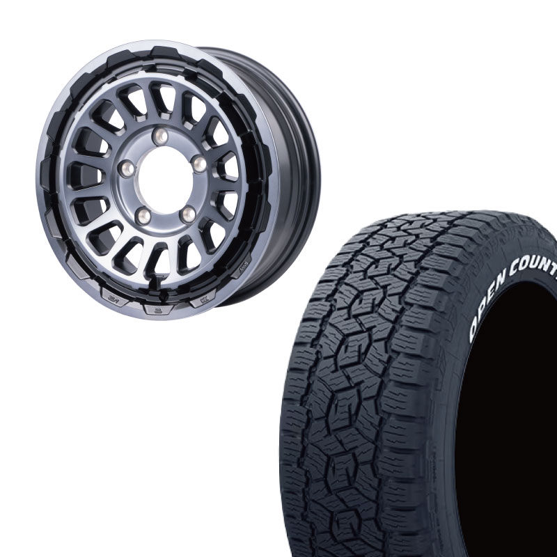 OPEN COUNTRY 215/70R16 TOYO TIRES A/T3 WL(ホワイトレター)&UNIONRIM