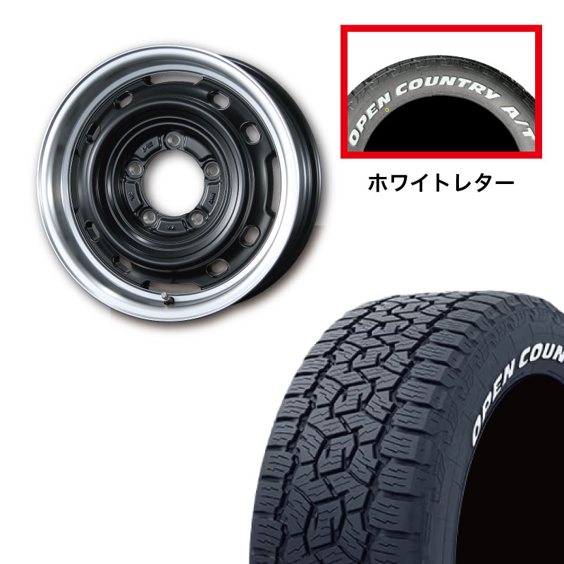 OPEN COUNTRY 175/80R16 TOYO TIRES A/T3 WL(ホワイトレター)&UNIONRIM