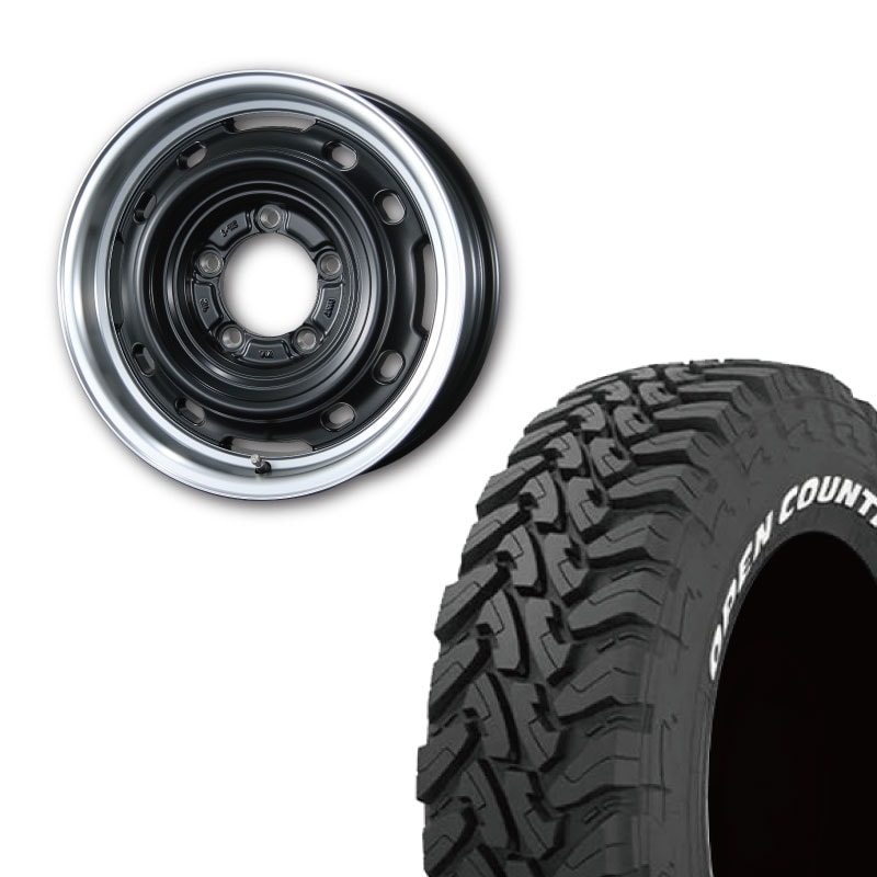 OPEN COUNTRY 225/75R16 TOYO TIRES M/T WL(ホワイトレター)&UNIONRIM