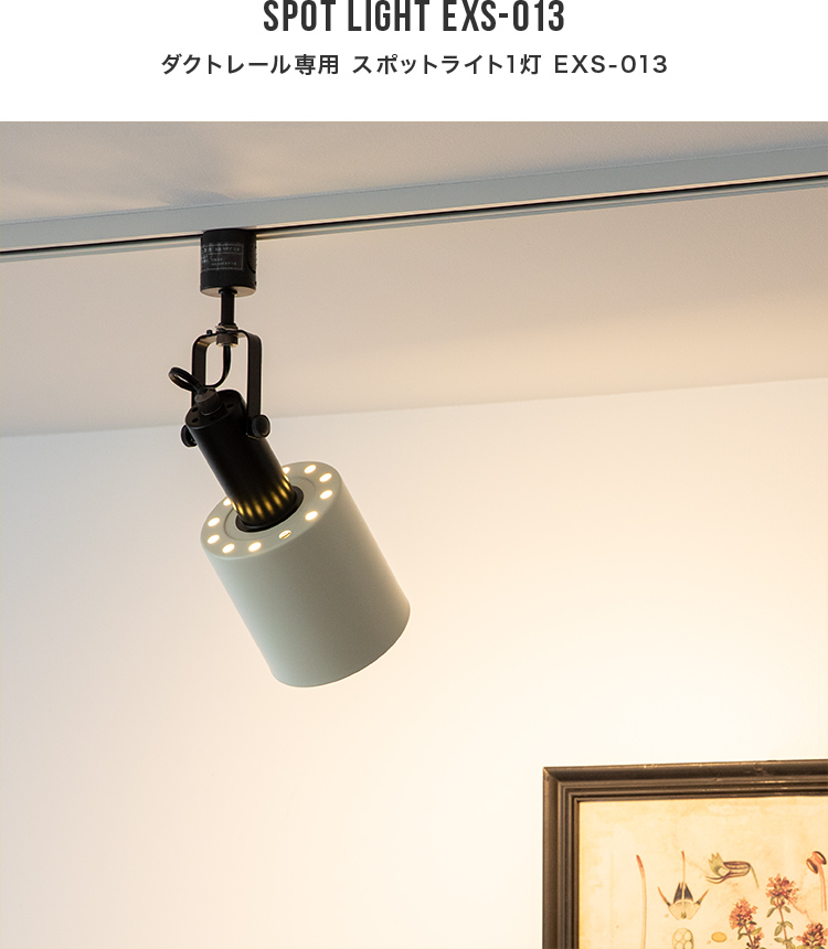 スポットライト 1灯 EXS-013（ダクトレール専用）1灯 ダクトライト led