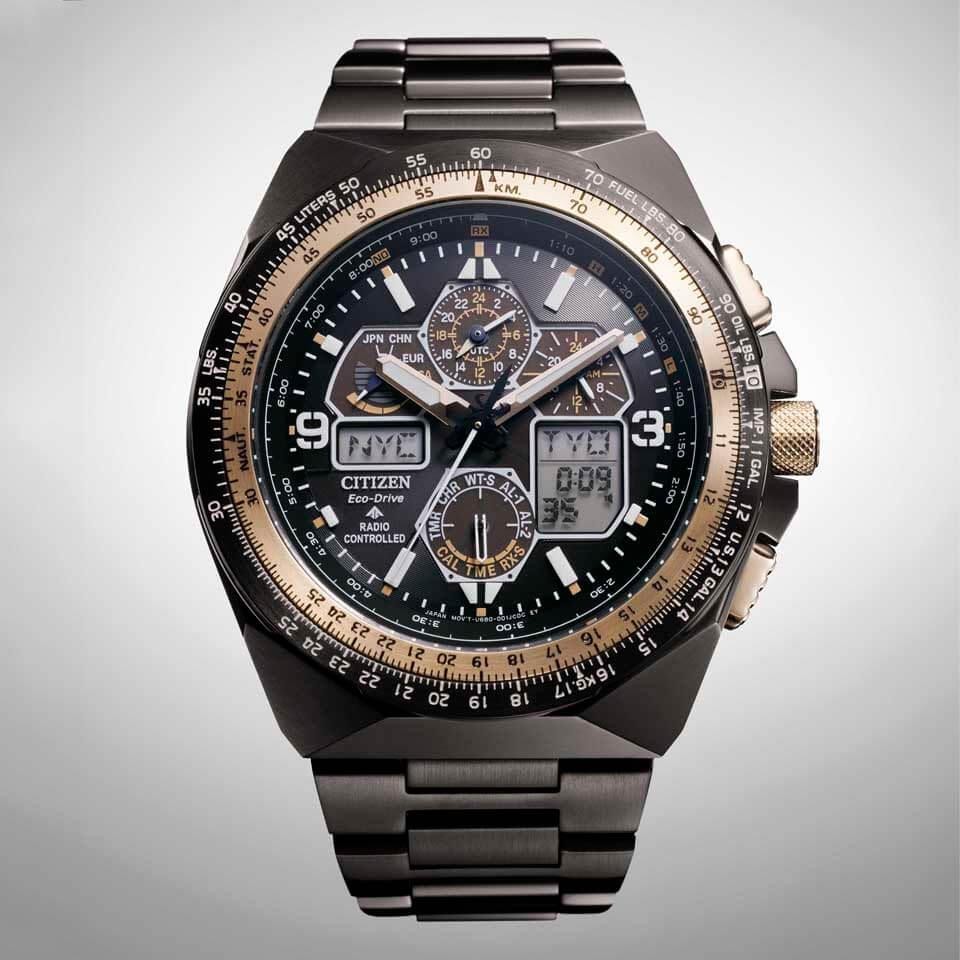 CITIZEN.プロマスター.エコドライブ.チタン.クロノグラフ.電波ソーラー CITIZEN PROMASTER SKY シチズン プロマスター JY8146-54E 正規