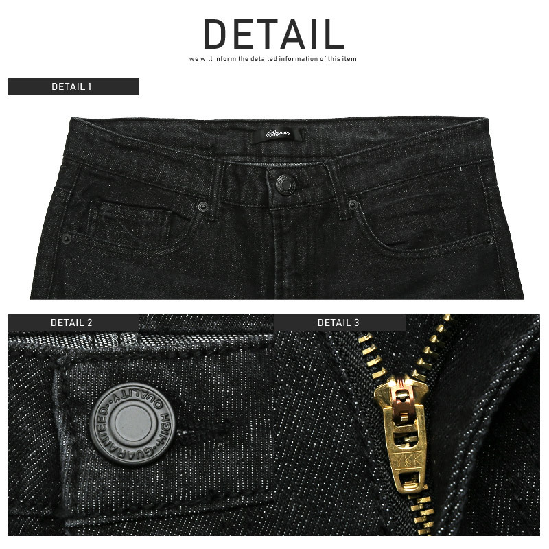 デニムパンツ メンズ ボトムス 黒 タイト ジーンズ スリム