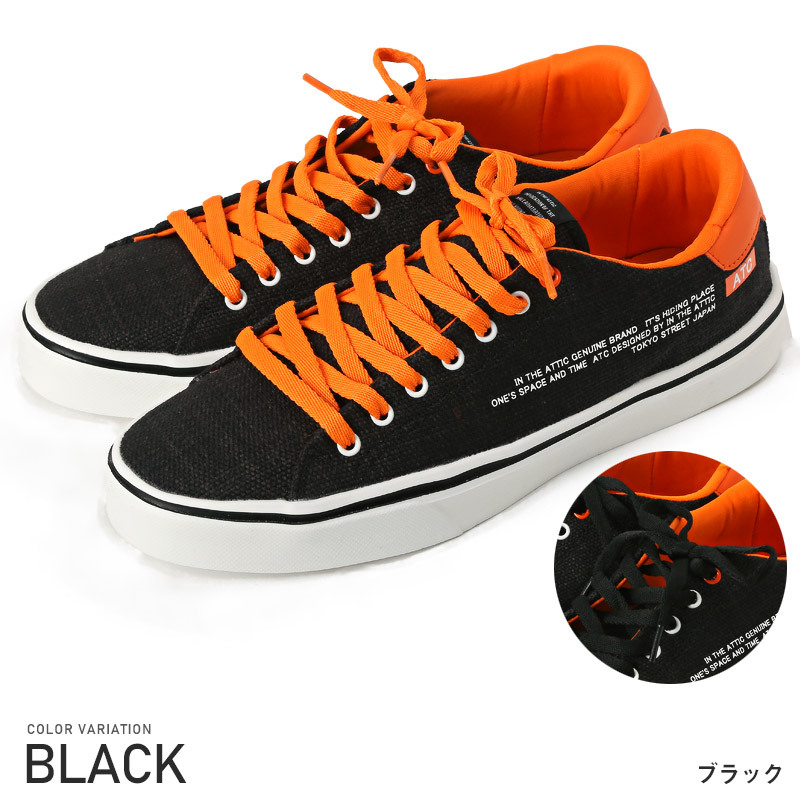 セール スニーカー メンズ シューズ 紳士靴 ローカット キャンバス プリント 靴 サイド ロゴ ビター系 |  | 02