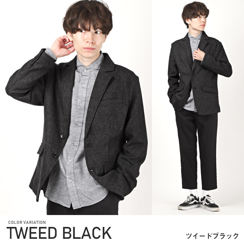 テーラードジャケット メンズ アウター 暖か 無地 チェック メルトンウール ジャケット 大人 本物新品保証