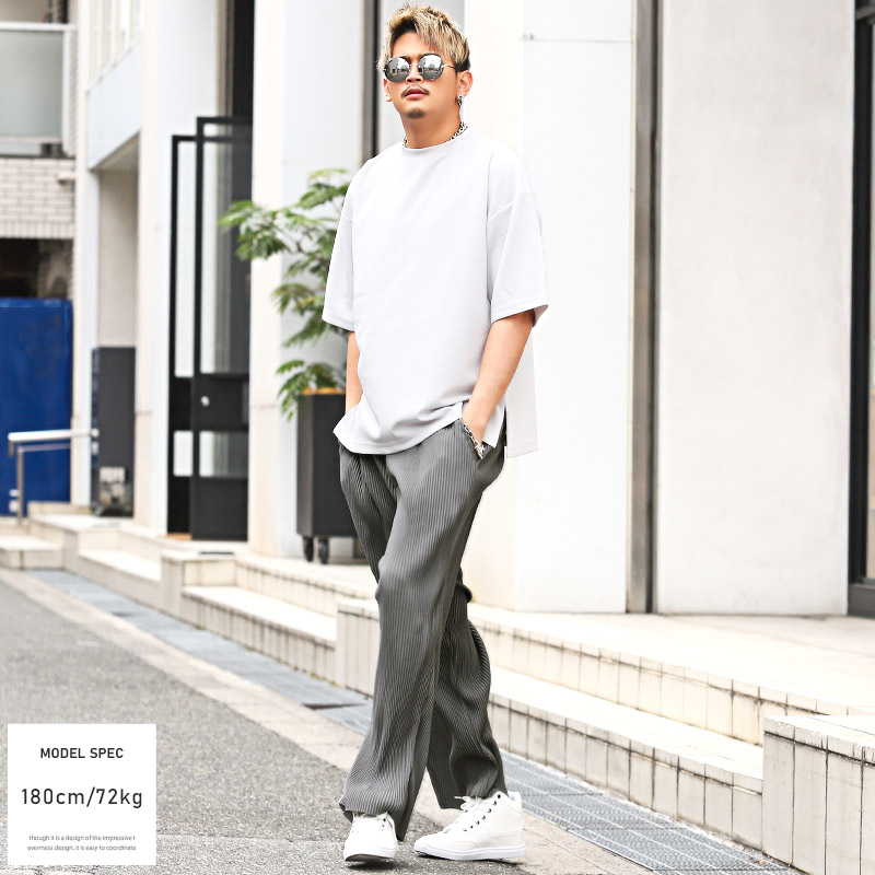 メンズ 韓国 ゆったり プリーツ ワイド カジュアル パンツ 楽天市場】プリーツ パンツ メンズ ワイドパンツ メンズ