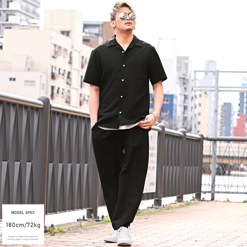 テーパードパンツメンズワイドパンツ【ポリトロテーパードパンツ】テーパードアンクル丈ポリトロ軽量トロピカル素材清涼感通気性とろみルーズストリート春服夏服韓国系 7