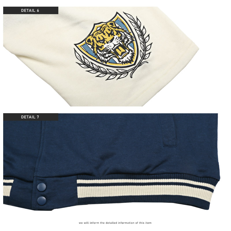 スタジャンメンズ半袖カレッジロゴ刺繍ワッペン【T/Cミニ裏毛カレッジロゴ刺繍半袖カットスタジャン】カットスタジャンアップリケエンブレムルーズゆったりカジュアルアメカジストリート 12