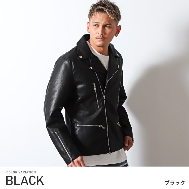 セール △送料無料△ ライダースジャケット メンズ アウター ダブル