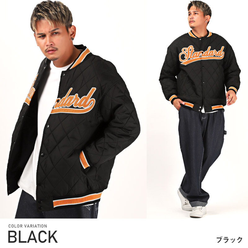 △送料無料△ スタジャン メンズ アウター 中綿 カレッジロゴ ワッペン 