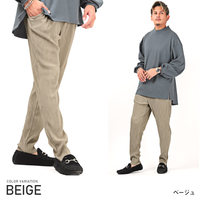 テーパードパンツ メンズ ボトムス イージーパンツ プリーツ スラックス ストリート |  | 03
