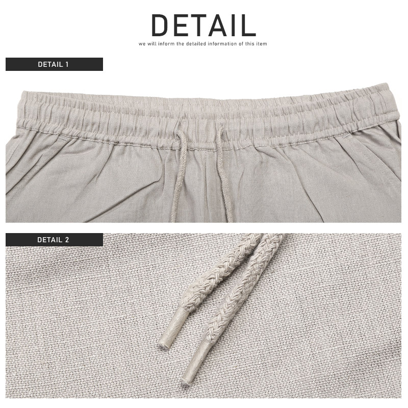 クロップドパンツ メンズ ジョガーパンツ 綿麻 コットンリネン ストレッチ 7分丈 メンズパンツ イージーパンツ ボトムス クロップド丈 無地 麻混 清涼感 春夏 シンプル ナチュラル カジュアル  10