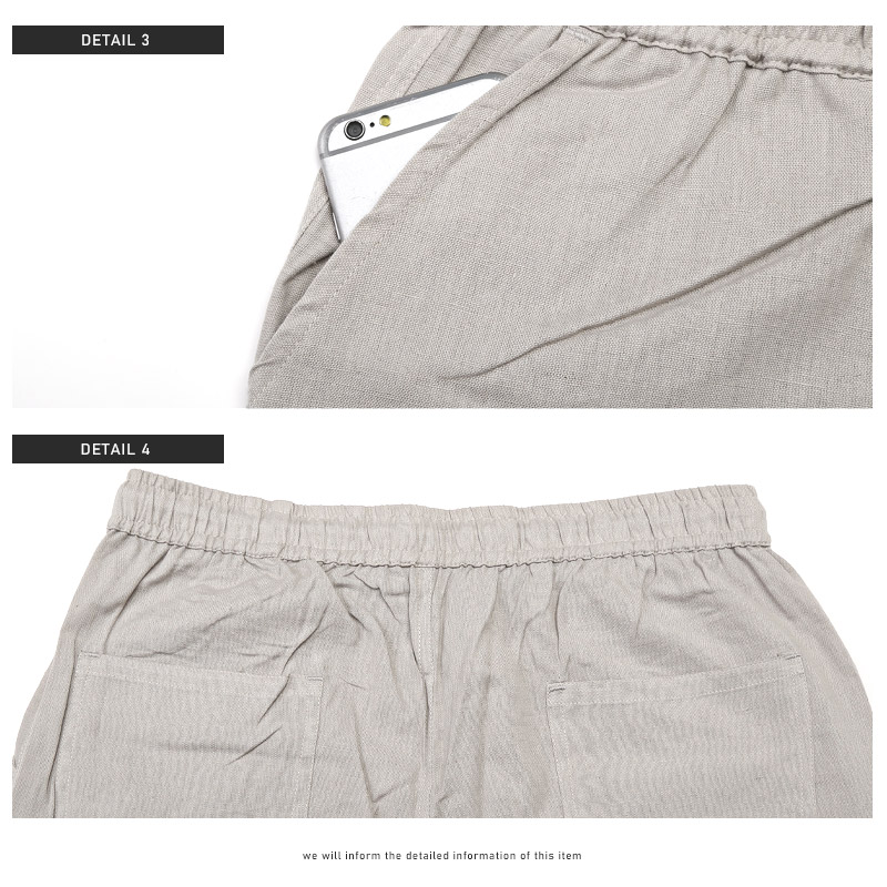 クロップドパンツ メンズ ジョガーパンツ 綿麻 コットンリネン ストレッチ 7分丈 メンズパンツ イージーパンツ ボトムス クロップド丈 無地 麻混 清涼感 春夏 シンプル ナチュラル カジュアル  11