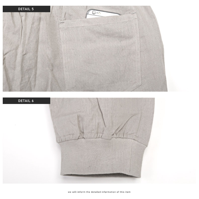 クロップドパンツ メンズ ジョガーパンツ 綿麻 コットンリネン ストレッチ 7分丈 メンズパンツ イージーパンツ ボトムス クロップド丈 無地 麻混 清涼感 春夏 シンプル ナチュラル カジュアル  12