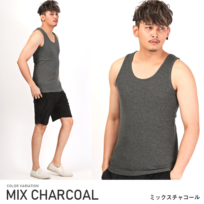 タンクトップ メンズ ノースリーブ テレコ 凸凹 無地 インナー スリム メンズタンクトップ メンズ肌着 トップス カットソー クルーネック 透け防止 ホワイト ブラック グレー シンプル タイト 細身 カジュアル aa-2378 7