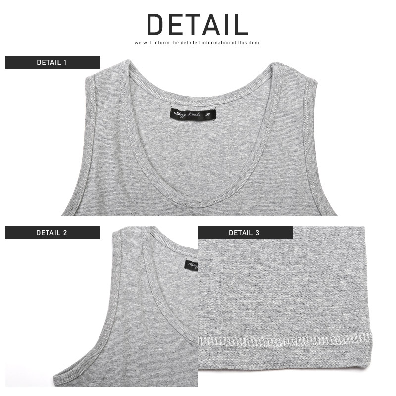 タンクトップ メンズ トップス ノースリーブ 無地 スパン フライス カットソー クルーネック インナー |  | 12