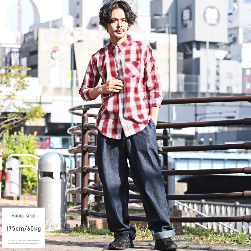 7分袖シャツ メンズ トップス チェックシャツ 七分袖 チェック柄 レギュラ―カラー アメカジ |  | 11