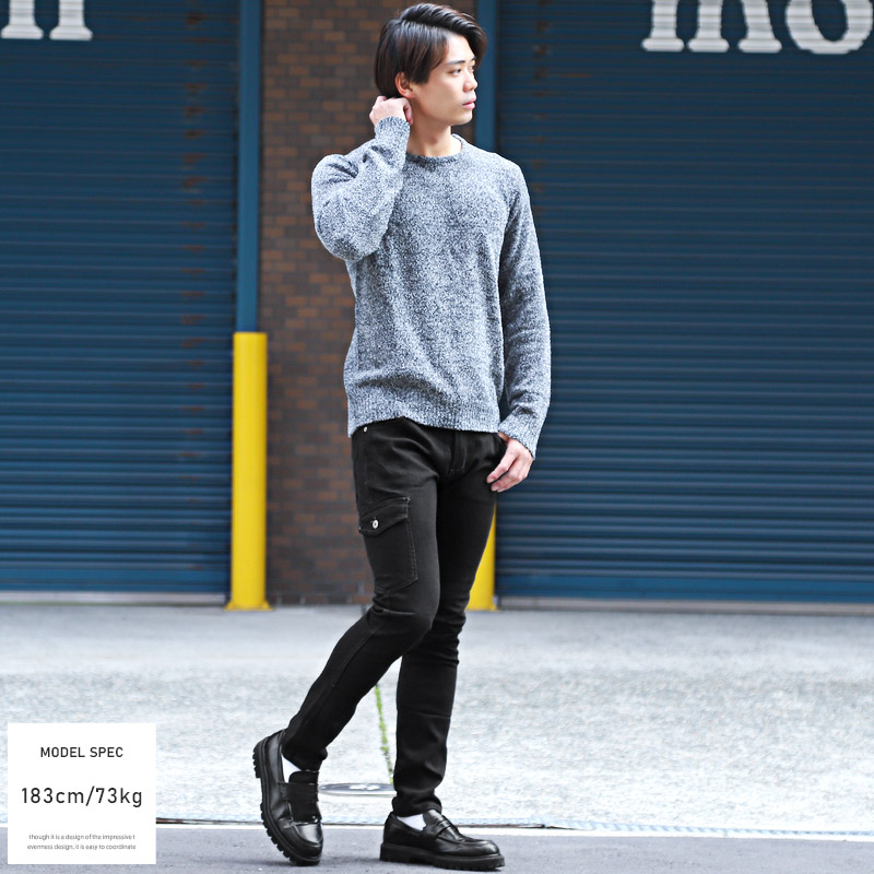 カーゴパンツ メンズ ボトムス デニムパンツ サイドポケット ジーンズ ストレッチ スリム |  | 08