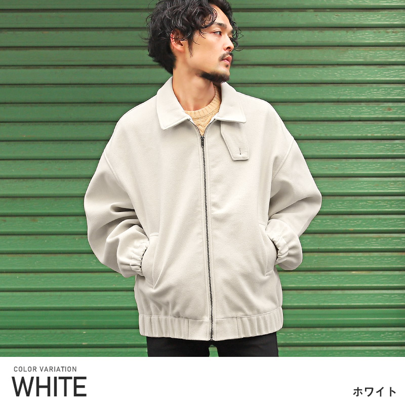 ジップブルゾン メンズ アウター ウールライク スイングトップ