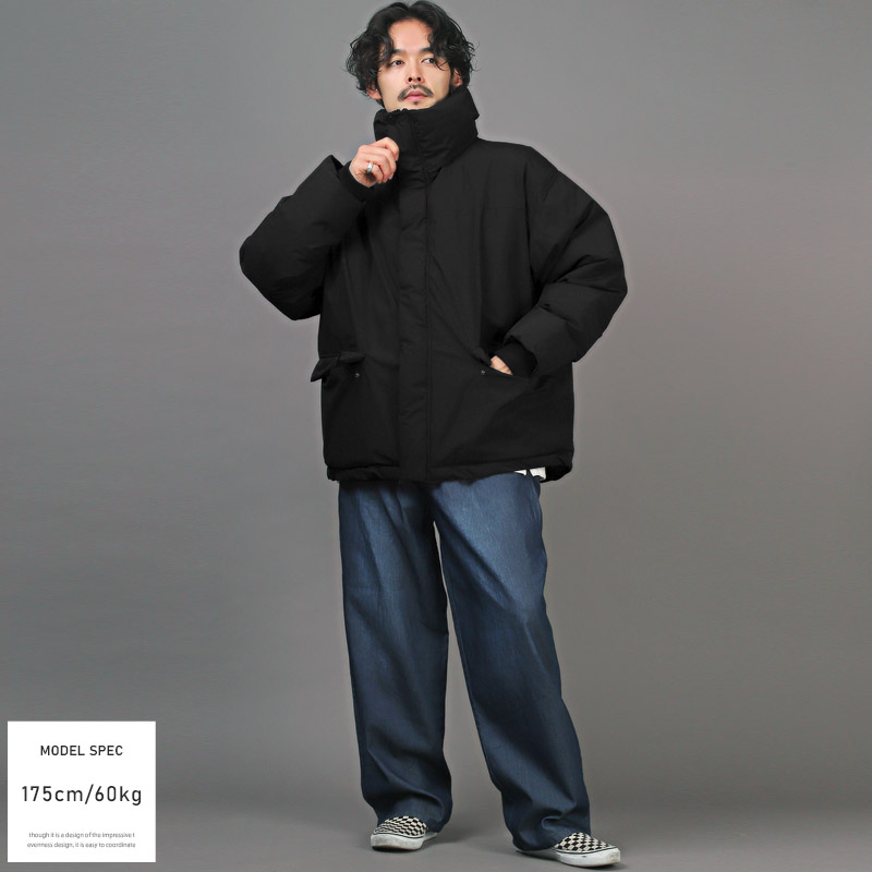 中綿ジャケット メンズ アウター ブルゾン フェイクダウン ボリュームネック 暖か冬 |  | 09