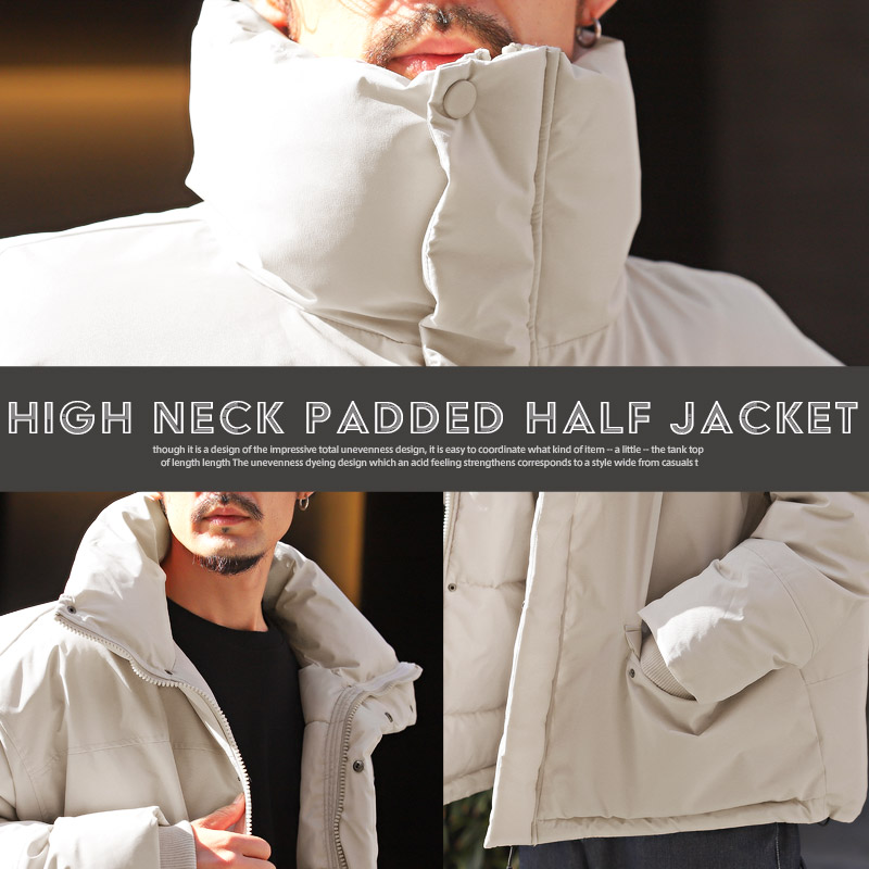 中綿ジャケット メンズ アウター ブルゾン フェイクダウン ボリュームネック 暖か冬 |  | 08