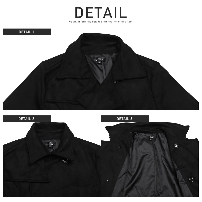 トレンチコート メンズ フェイクスエード 起毛 ロング丈 アウター 無地 キレイめ 春秋 |  | 10