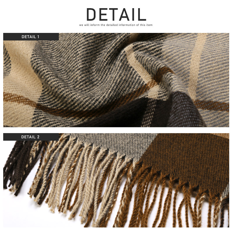 マフラー ストール メンズ チェック柄 総柄 大判 フリンジ 防寒 ギフト ユニセックス 冬 |  | 09