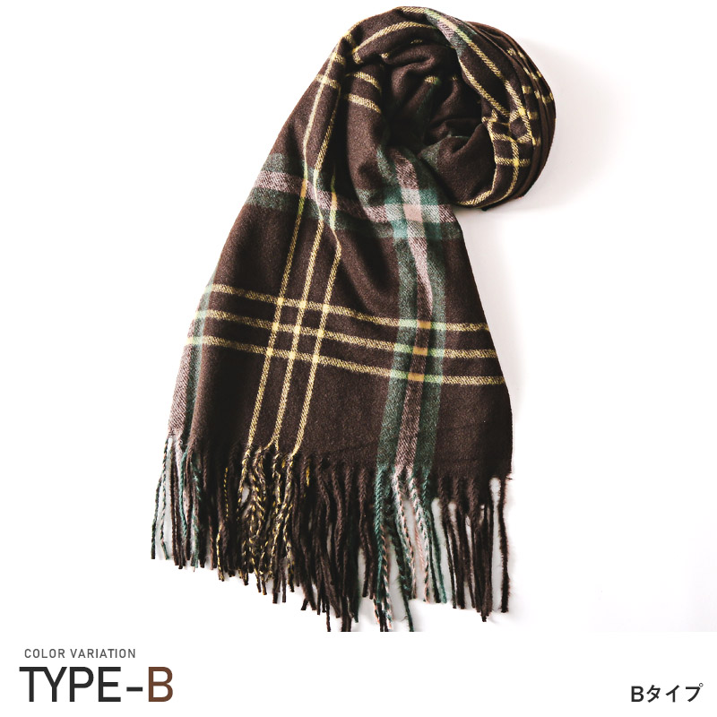 マフラー ストール メンズ 大判ストール チェック柄 総柄 大判 フリンジ ユニセックス 冬 |  | 02