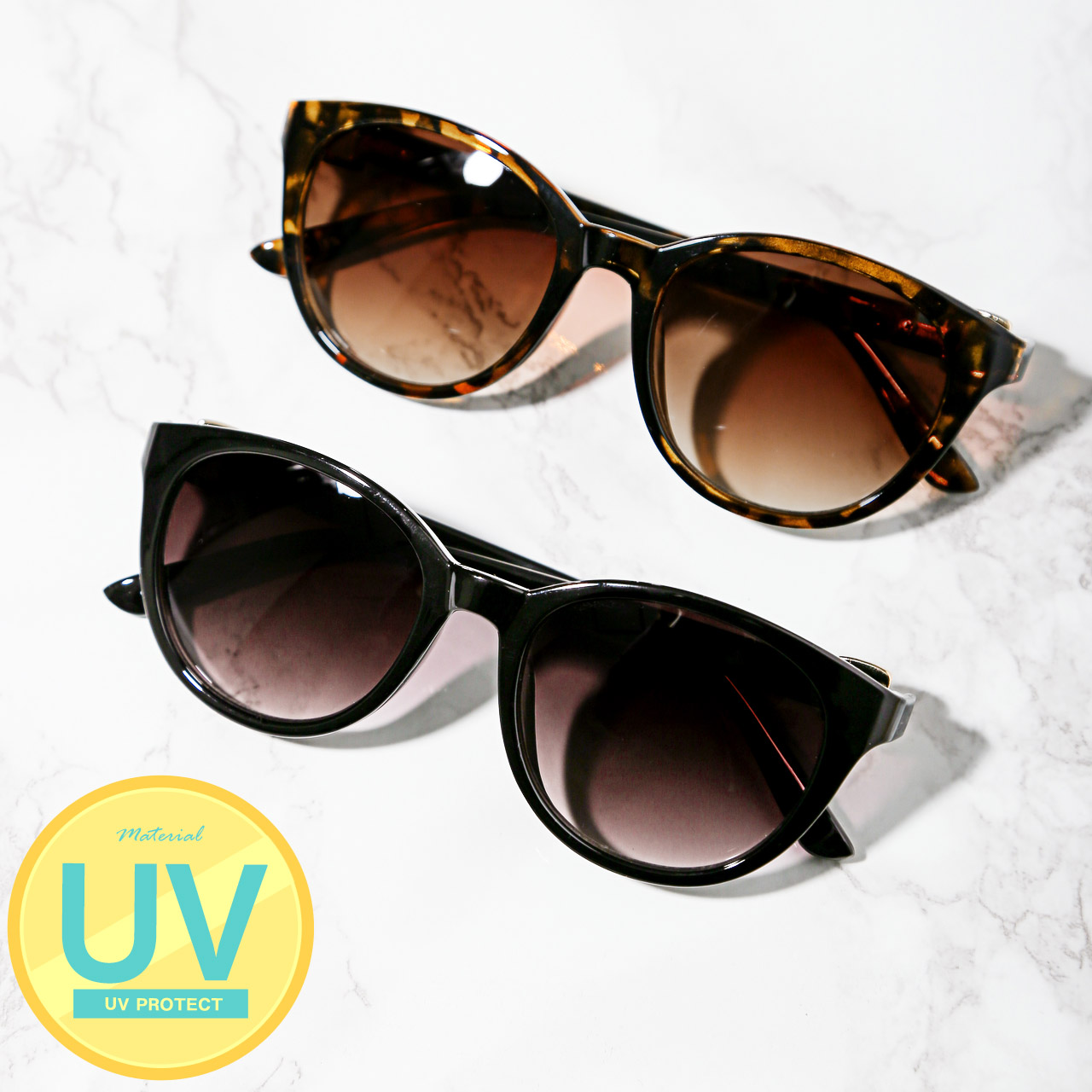 サングラス メンズ フォックス 伊達メガネ レディース カラーレンズ UVカット デミ柄 黒縁 夏 | 