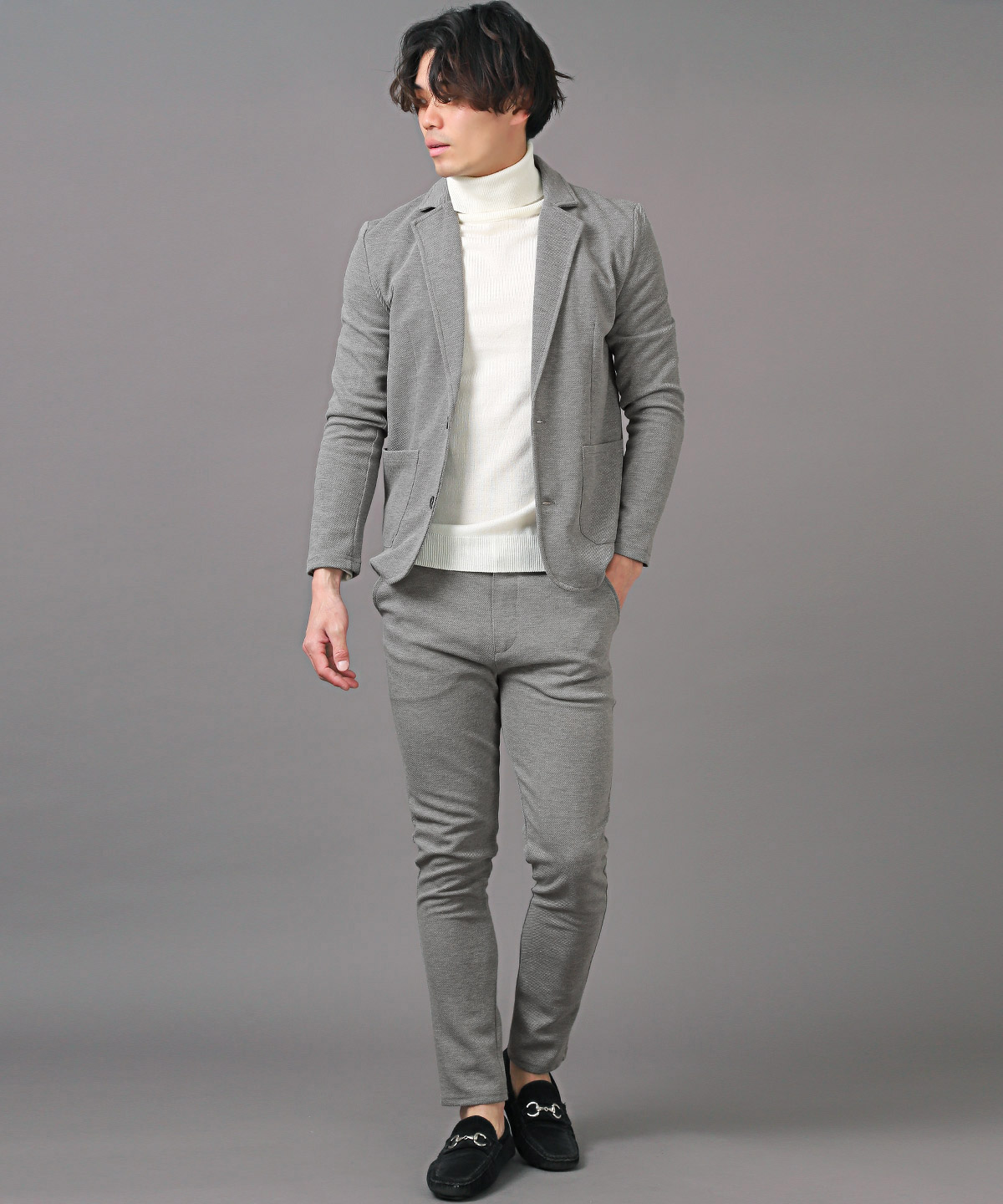 セットアップ メンズ スーツ テーラードジャケット スラックス カルゼ 上下セット 大人 |  | 17