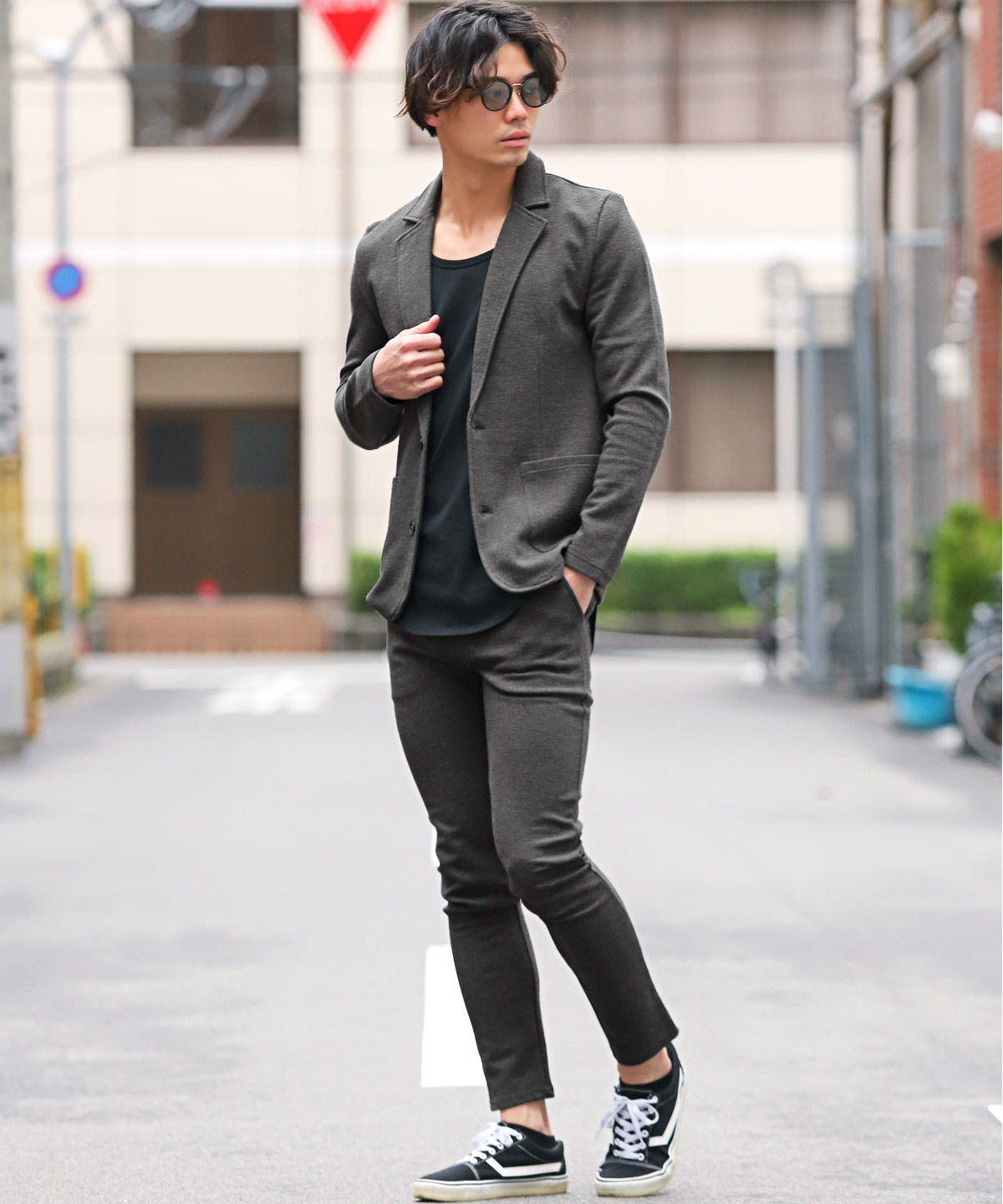 セットアップ メンズ スーツ テーラードジャケット スラックス カルゼ 上下セット 大人 |  | 10