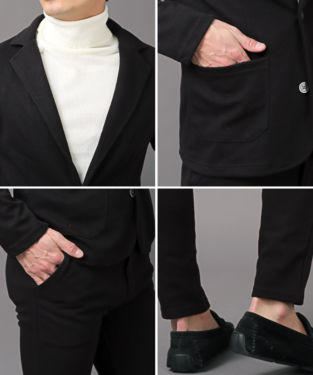 セットアップ メンズ スーツ テーラードジャケット スラックス カルゼ 上下セット 大人 |  | 11