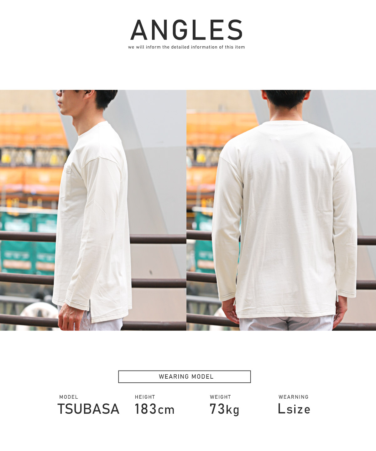 ロンT 長袖 Tシャツ メンズ トップス 無地 ビッグシルエット 胸ポケット ステッチ ルーズ |  | 11