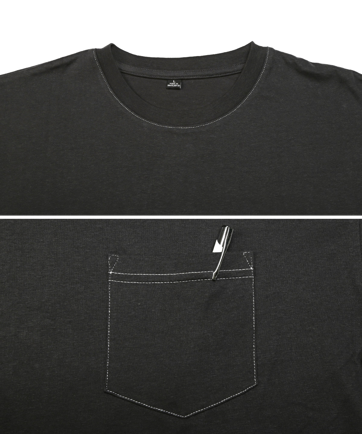 ロンT 長袖 Tシャツ メンズ トップス 無地 ビッグシルエット 胸ポケット ステッチ ルーズ |  | 12