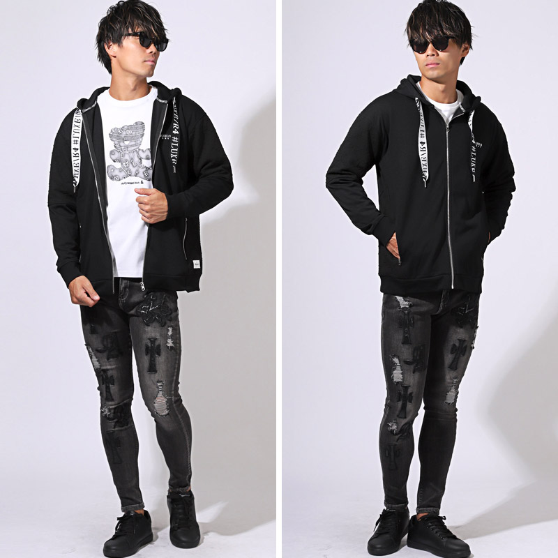【送料無料】LUXE/R ラグジュ パーカー メンズ レディース 長袖 ジップパーカー フーディー M L XL aa-3286 |  | 02