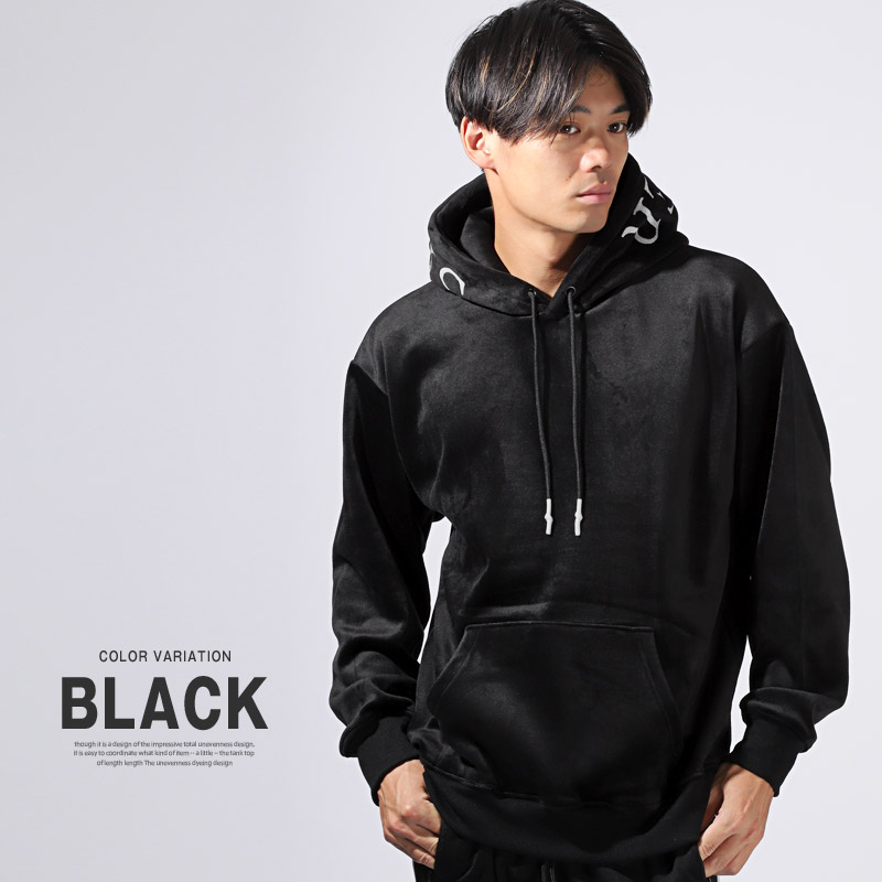 フーディ― マイクロスエード パーカー メンズ 長袖 プルパーカー 裏起毛 両面 あったか 秋 冬 刺繍 ロゴ aa-3302 |  | 02