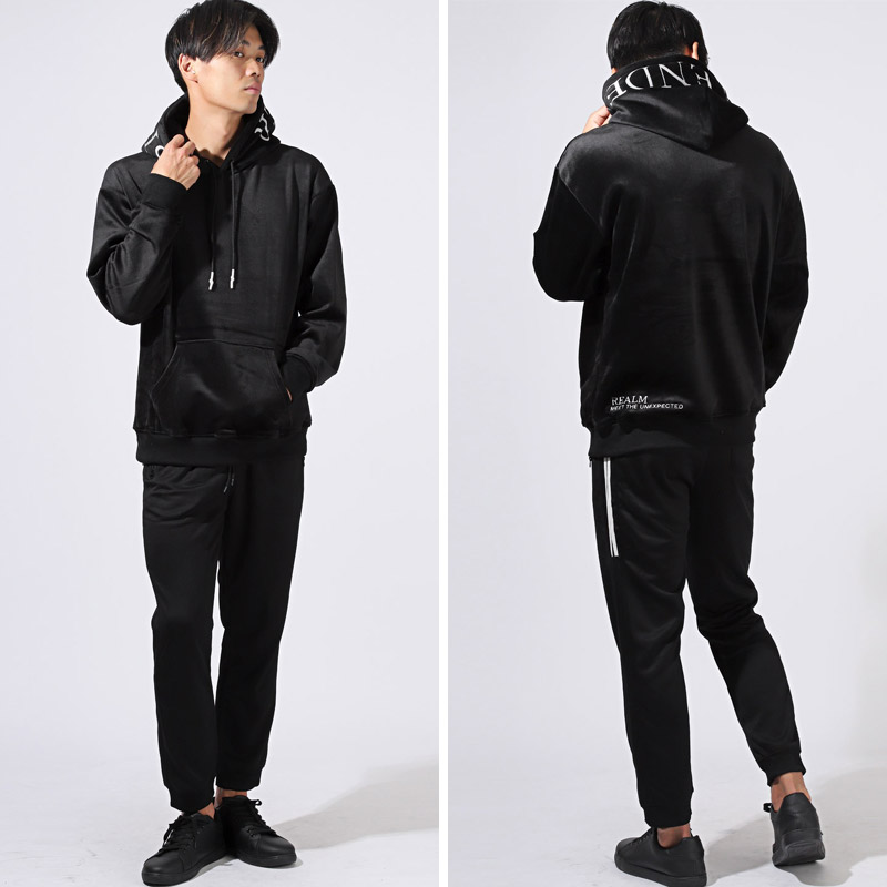 フーディ― マイクロスエード パーカー メンズ 長袖 プルパーカー 裏起毛 両面 あったか 秋 冬 刺繍 ロゴ aa-3302 |  | 08