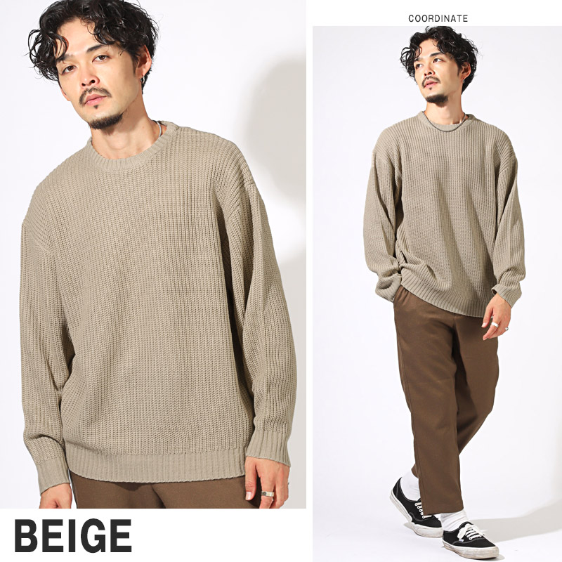 ネオンカラー 蛍光色 オーバーサイズ ニット メンズ セーター