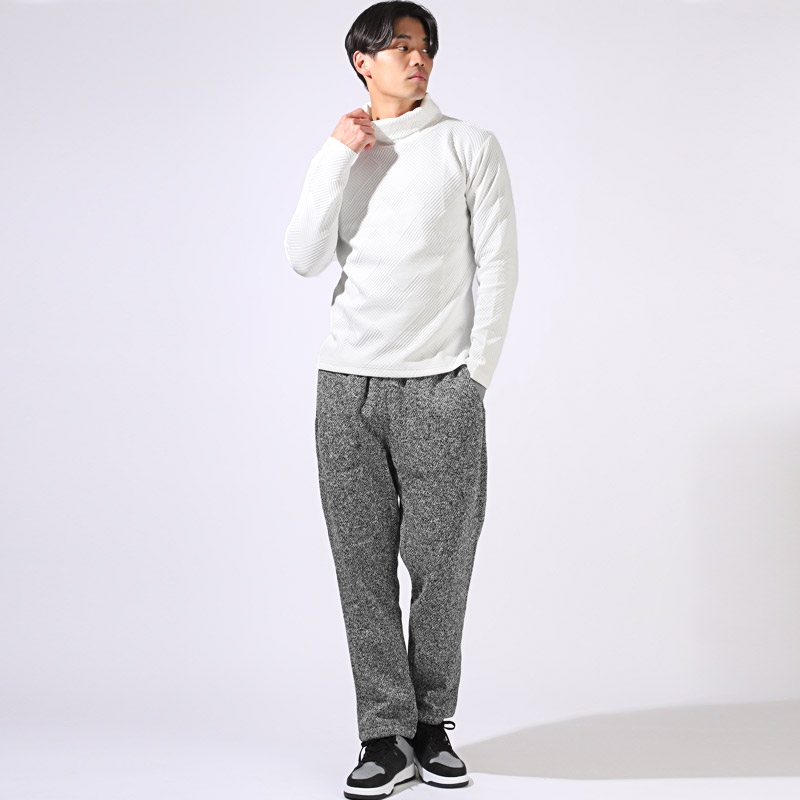 メンズ スウェットパンツ メランジフリース イージーパンツ テーパードパンツ 裏起毛 あったか 暖 防寒 冬 秋 無地 杢 aa-3369 |  | 06