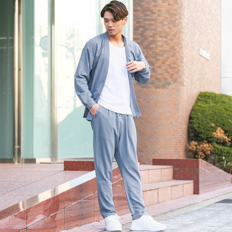 【ボトムス別売り】長袖 ミドル丈 大きいサイズ カーディガン メンズ 梨地 吸水 速乾 ドライ UVカット aa-3443 |  | 09